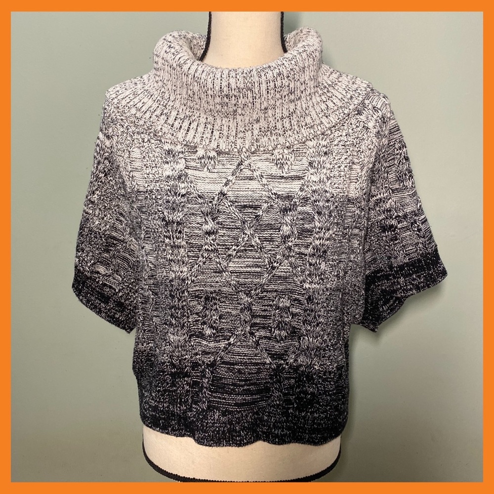 White House Black Market Marled Ombré Cowl Sweater